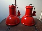 Vintage 1970s Hanglampen Set Rood/Oranje, Huis en Inrichting, Lampen | Hanglampen, Ophalen, Gebruikt, Minder dan 50 cm