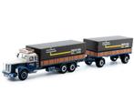 Tekno Scania Vabis L76 vrachtwagen met huifaanhanger, Ophalen of Verzenden, Bus of Vrachtwagen, Overige merken