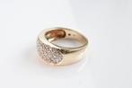8 Karaat Brede Pavé Dames Ring, 18 tot 19, Ophalen of Verzenden, Zo goed als nieuw, Dame