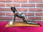 Weens brons: erotisch beeld, THE CLEANING LADY, Antiek en Kunst, Ophalen of Verzenden