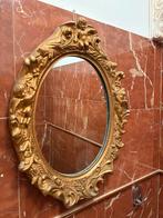 Gouden Spiegel met Kunstwerk - 54x40cm, Ophalen, Minder dan 50 cm, Zo goed als nieuw, Minder dan 100 cm