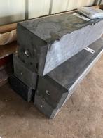 Betonpoeren 5 stuks incl. Stelplaat, Ophalen of Verzenden, Nieuw