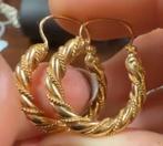 MOST beautifull!Chunky creolen oorbellen 18krt 750 goud gold, Ophalen of Verzenden, Goud, Oorbellen