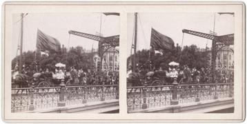 Stereofoto 2 - Rotterdam - Noorderbrug Brug Koets Koningin beschikbaar voor biedingen
