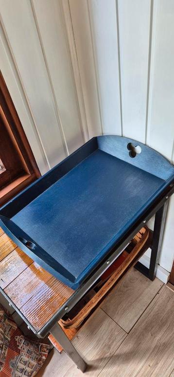Blauw Houten Dienblad - 30x40 cm beschikbaar voor biedingen