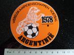 sticker wk voetbal 1978 argentinie logo leeuw bal, Verzamelen, Verzenden, Zo goed als nieuw, Sport