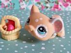 Muis littlest Pet Shop Hasbro met mandje met appel en bandje, Kinderen en Baby's, Speelgoed | Actiefiguren, Ophalen of Verzenden