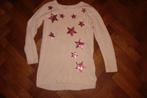 H&M lange gebreide trui tuniek, licht roze sterren, 158/164, Kinderen en Baby's, Kinderkleding | Maat 158, Meisje, Trui of Vest
