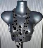 Manouk - watervalketting met edelsteen, Sieraden, Tassen en Uiterlijk, Kettingen, Overige materialen, Verzenden, Zwart, Nieuw