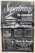 Paginagrote A3 advertentie SUPERTRAMP AHOY / Edenhal, Ophalen of Verzenden