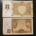 50 en 100 zloty Polen Duitsland bezet set, Los biljet, Duitsland, Ophalen of Verzenden