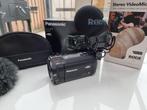 Panasonic HC-VX870 video camera + Stereo videomic Pro Rycote, Audio, Tv en Foto, Professionele Audio-, Tv- en Video-apparatuur