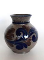 Vintage vaas bruine bloem M Schilz 122 (7697), Ophalen, Overige kleuren, Aardewerk of Porselein, Zo goed als nieuw
