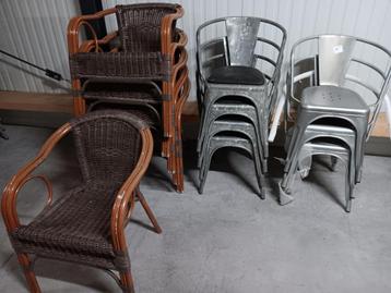 terrasstoelen, tafelbladen en terrastafels OPRUIMING!!! beschikbaar voor biedingen