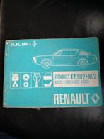 Renault 17 en Renault 17 gordini onderdelen boeken., Auto diversen, Handleidingen en Instructieboekjes, Ophalen of Verzenden