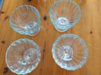 Vintage 4  ijsschaaltjes - Covetro - made in Italy - nummer, Antiek en Kunst, Antiek | Glas en Kristal, Ophalen of Verzenden