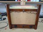 antieke houten buizen radio met rond glas van boven waldorp, Ophalen