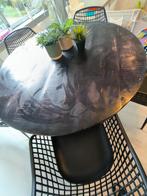 Mangohout Ronde Tafel - Opknapper, Ophalen, Gebruikt, Rond, Metaal