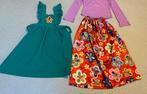Carnaval uitfit 2 delig bloemen tuinvrouw S/M, Ophalen of Verzenden, Zo goed als nieuw