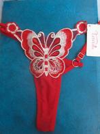Sexy string met vlinder rood (NIEUW), Kleding | Dames, Geen merk, Ophalen of Verzenden, Rood, String