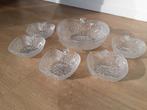 Vintage appelschalen set, jaren 70, Covetro Italië, glas,, Ophalen of Verzenden, Overige stijlen, Glas, Schaal of Schalen