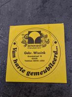 3822 Vintage Ginkgo Meubelen Reclame Sticker, Ophalen of Verzenden, Gebruikt