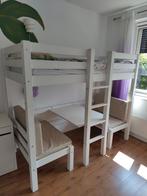 Flexa combibed: hoogslaper met zitje/ stapelbed / 1 pers bed, Ophalen, Gebruikt, Hoogslaper