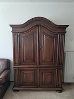 Massief houten klassieke kast, Ophalen, Gebruikt, 100 tot 150 cm, 200 cm of meer
