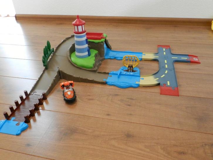 Paw Patrol baan/speelset incl. Zuma voertuig, Kinderen en Baby's, Speelgoed | Actiefiguren, Gebruikt, Ophalen of Verzenden