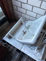 Antieke Wastafel met Marmeren Achterwand, Ophalen, Gebruikt, Steen, Wastafel