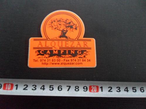 sticker camping alquezar spanje *, Verzamelen, Stickers, Zo goed als nieuw, Bedrijf of Vereniging, Ophalen