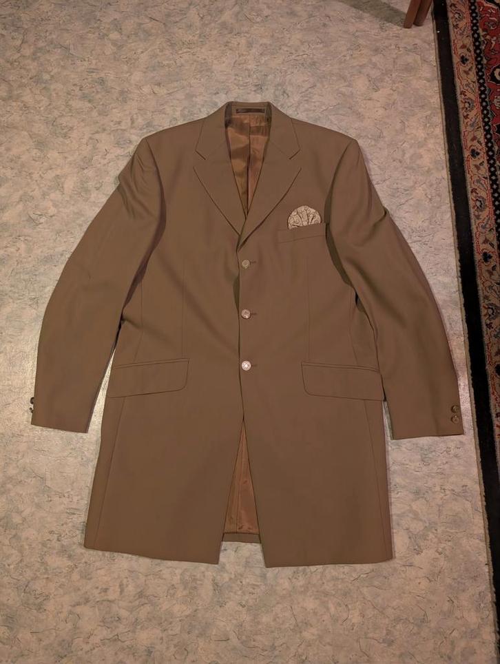 Compleet beige trouwpak, Kleding | Heren, Kostuums en Colberts, Zo goed als nieuw, Beige, Ophalen of Verzenden