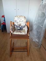 Tripp Trapp stoel met verkleiner, blad en riempjes, Ophalen of Verzenden, Gebruikt, Meegroeistoel, Gordel(s)