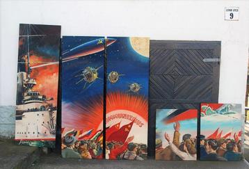 Ruimtevaart Space age Schilderij Propaganda GROOT 190 cm beschikbaar voor biedingen