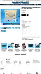 AudioBahn A100X4Q 4 kanaals versterker / VU meter, Auto diversen, Autospeakers, Gebruikt, ., Ophalen of Verzenden, .