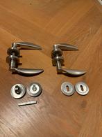 3 Deurkrukken - jaren 30 style - wc deur & binnen sleutelgat, Ophalen of Verzenden, Zo goed als nieuw, Klink of Kruk