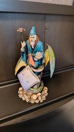 Fantasy Beeld - Tovenaar met Draak - 23cm, Ophalen