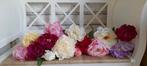 Bos diverse kleurtjes kunstbloemen rozen, Verzenden, Gebruikt, Binnen