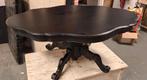 Zwarte brocante salontafel 130x88x54 cm. Met mooie poot., Ophalen, Gebruikt, 100 tot 150 cm, 50 tot 100 cm