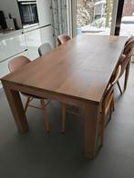Massief Eiken Tafel Grey Wash - 220cm(L),100cm(b),75cm(h), Ophalen, Zo goed als nieuw, Modern, massief eiken