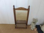 Mooie oude eiken spiegel met kammenbakje, Antiek en Kunst, Ophalen of Verzenden, Rechthoekig, Minder dan 50 cm, Minder dan 100 cm