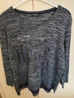 Blauw gemêleerde trui mt 48 Via Appia Due met applicaties, Kleding | Dames, Grote Maten, Blauw, Trui of Vest, Ophalen of Verzenden