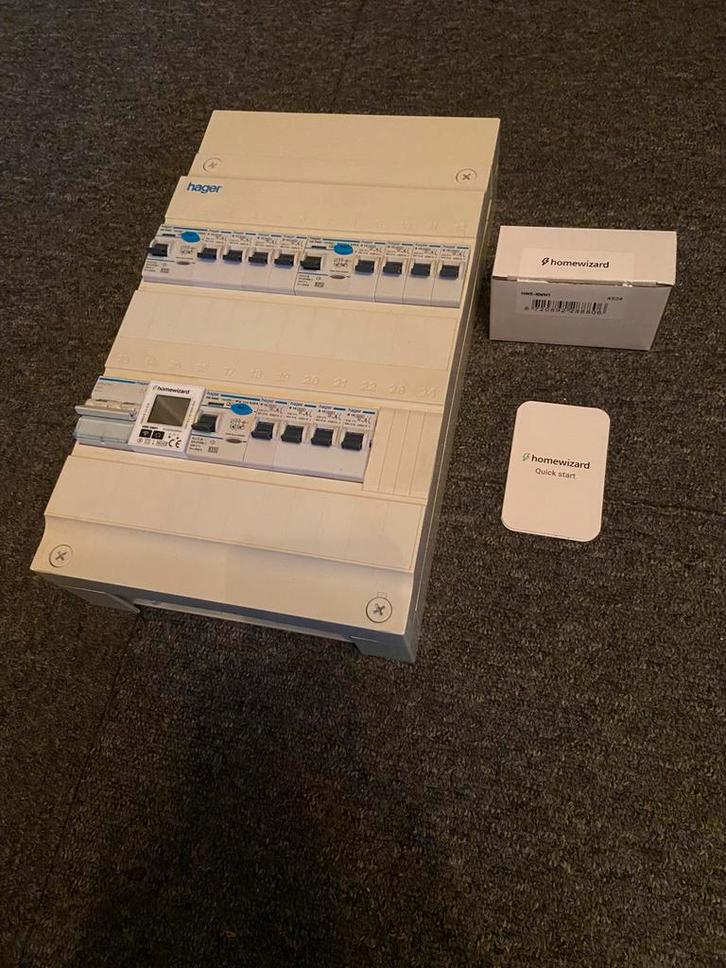 Hager groepenkast - homewizard - 12 groepen - 40a - 1 fase#, Hobby en Vrije tijd, Elektronica-componenten, Zo goed als nieuw, Ophalen of Verzenden