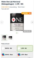 3x Nieuw Histor One Mat Lak Ral 9010 Wit, Doe-het-zelf en Verbouw, Verf, Beits en Lak, Ophalen, Wit, Nieuw, Lak