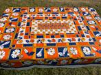 Vintage retro jaren 70 tafelkleed oranje wit blauw Nieuw, Ophalen of Verzenden, Nieuw, Rechthoek