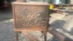 Oude Houtkachel met Reliëf TROLLA, Huis en Inrichting, Kachels, Ophalen, Gebruikt, Houtkachel, Vrijstaand