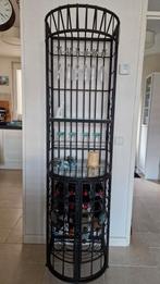 Stijlvol wijnrek met glazen planken, Huis en Inrichting, Woonaccessoires | Wijnrekken, Ophalen, 15 tot 25 flessen, Zo goed als nieuw