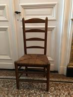 ANTIEKE STOEL KNOPPENSTOEL RIET HOGE RUG, Antiek en Kunst, Ophalen