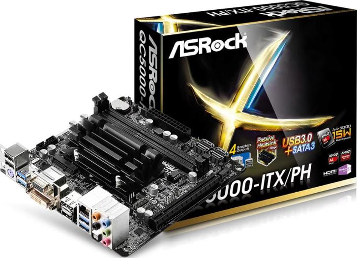 ASRock QC5000-ITX/PH onboard cpu, Computers en Software, Moederborden, Gebruikt, DDR4, Verzenden