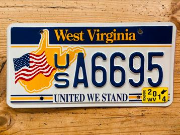 Amerikaanse kentekenplaat/nummerplaat West Virginia USA 